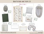 Cot Duvet Bedding Boho Pattern And Stripe Set