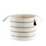 Floor Basket - Stitched Striped - Medium