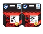 HP 650 Black + 650 Tri-colour Original Ink Cartridge Bundle