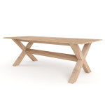 X-leg Table - Pine In Chestnut Finish