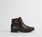 Flat Ankle Boot - 8 Brown