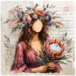 Tear Resistant Deco Print Protea Lady