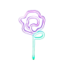 FA-A66 Rose Flower Neon Sign USB And Battery Operated And A Keyholder