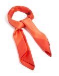 Orange Fabric Double Hibiscus Printed Scarf