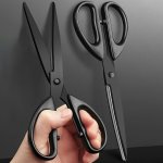 1PC Stainless Steel Large Scissors 14+ Age Group Rust-resistant With Non-stick Coating Ideal For Home Office And Art Paper Cutti