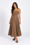 Strappy Maxi Dress - XXL / Brown