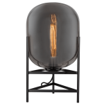 Oracle Table Lamp Metal With Smokey Glass