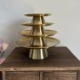 Elegant Stainless Steel Tall Tray For Fruits Pastries & Snacks - Brushed Metal Finish Perfect For Thanksgiving Decor