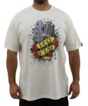 Mens Printed Rock & Roll Tee - 10XL Cream