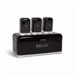 4 Piece Canister Set Black