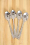 Senza 4 PC Stainless Steel Teaspoon Set Inscribed