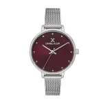 Dark Red Stainless Steel Mesh Woman's Watch DK112907-6