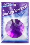 Allstarco 60MM Extra Large Self Adhesive Round Jewels Acrylic Rhinestones Stick On Plastic Gems For Cosplay - 1 Piece Purple Ame