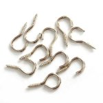 10PCS Curtain Hooks & Eyes Silver