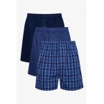 3 Pack Check Boxers Blue - Navy