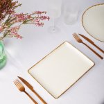 Linea Rectangular Side Plate Ivory