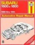 Subaru 1600 & 1800   80 - 94     Paperback 4TH Revised Edition