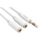 UGreen 3.5MM M To 2XF Audio Split Cable - White