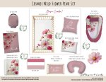 Cot Duvet Bedding Cosmos Wildflower Pink Set