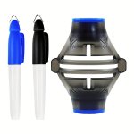 360-DEGREE+180-DEGREE Combined Liner Drawing Alignment Tool Kit 360-DEGREE Triple 3-LINE Golf Ball Marker With Gift Box Includin