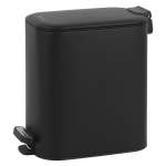 6L Steel Pedal BIN Slimline Rectangle Portofino - Silver