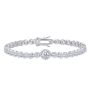 925 Silver Moissanite Tennis Bracelet 16.5CM Gra Certified