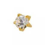 April Crystal Tiffany Gold Plated 3MM