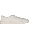 White Canvas Lace-up Sneakers - 7 White