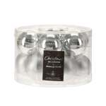 Xmas Ball 5CM Set Of 12 Silver