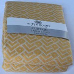 Yellow Jacquard Taped And Lined Curtain 230 218 Cm