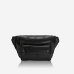 Brando Classic Style Leather Waist Bag Black - Ys Travel Bags