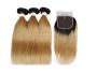 Ombre Peruvian Hair Bundles + Closure 10 Inch