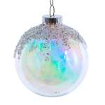 Glittered Iridescent Bauble 12CM