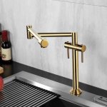 Gold Pot Filler Deck Mount