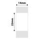 NB114 - - D11 / D110 - Thermal Labels - 14X22MM - 250 Labels Per Roll