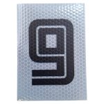 Reflective Sheeting Number 9 Black And White 12CM