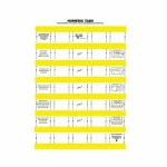 33MM Numeric Labels D yellow 5SHT