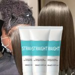 Professional Protein Hair Straightening Cream - Silky Shine For All Hair Types Moisturizing Formula With Glycerin Ideal For Thic