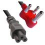 3-Way Red Dedicated Power Multiplug With Shaved Earth Pin