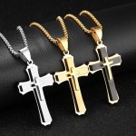 1PC Hip Hop Classic Cross Pendant Necklace Birthday Party Gift Easter Gift