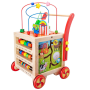 6-IN-1 Baby Walker Activity Cube Wooden With Sounds Music Maze & Clock