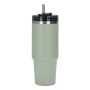 30OZ Green Stainless Steel Ice Tumbler With Straw Random Lid