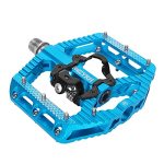 Mzyrh Mtb Mountain Bike Pedals 3 Bearing Flat Platform Compatible With Dual Function Sealed Clipless Aluminum 9 16" Pedals With