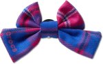Pink Plaid Knit Bow Jibbitz - Multi Osfa