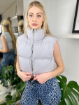 Baby Cropped Puffer Vest - Ash - Xsmall
