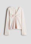 Tie-detail Cardigan - Pink