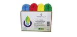 Optimus Pure Multi-colour Microfibre Cloths 4 Pack