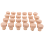 Wine Bottle Corks Plugs For Wine Wooden And Rubber Wine Stopper 24PIECE