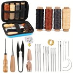 Leather Sewing Kit Leather Working Tools And Supplies Leather Working Kit With Large-eye Stitching Needles Waxed Thread Leather