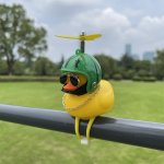 1PC Wind-resistant Duck Ornament For Motorcycles & Bicycles - Durable Pvc Perfect Car Interior Accessory